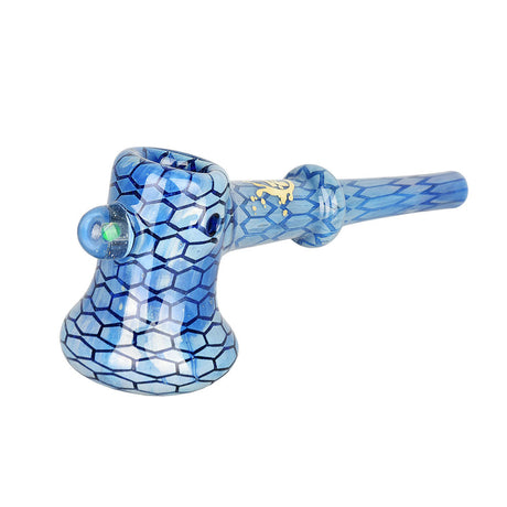 Pulsar Deco Hammer Hand Pipe with Opal Bead, Assorted Colors, Side View on White Background