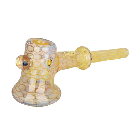 Pulsar Deco Hammer Hand Pipe with Opal Bead, Assorted Colors, Borosilicate Glass
