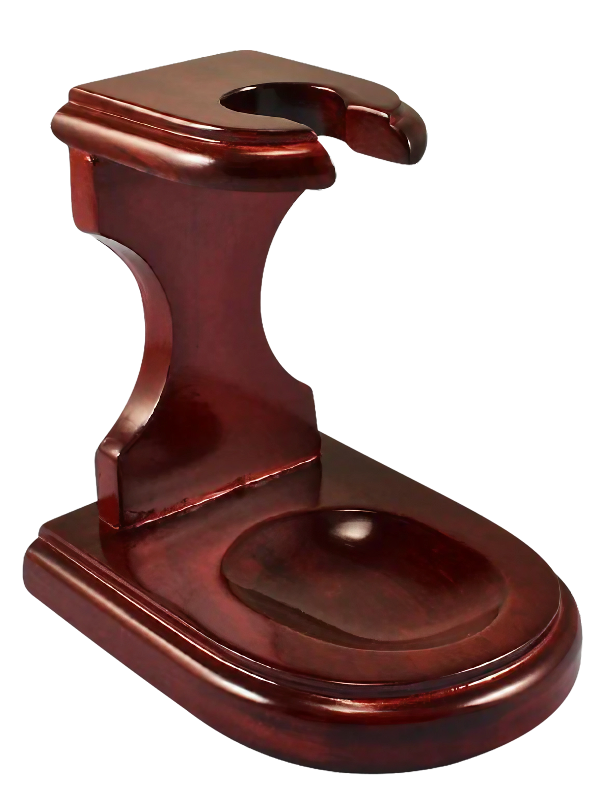Elegant Pulsar Rosewood Pipe Stand showcasing a side view, perfect for displaying pipes