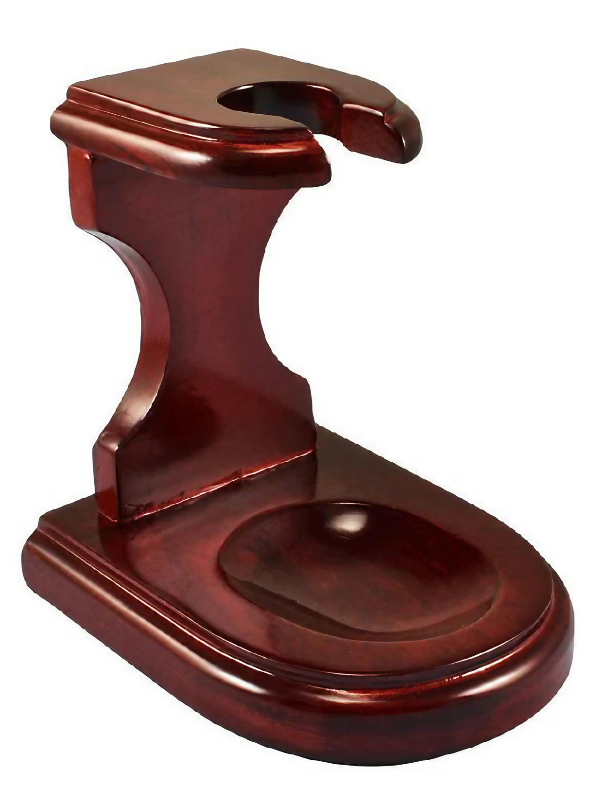 Pulsar Rosewood Pipe Stand in elegant design, showcasing front view on a white background