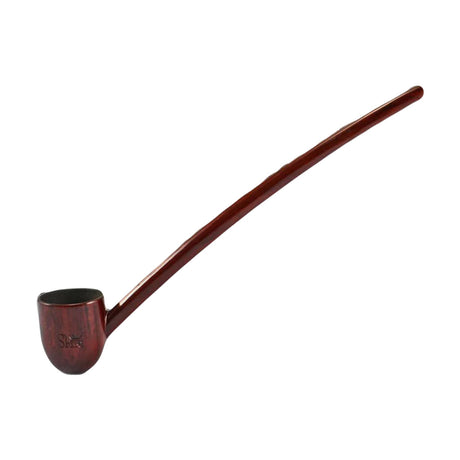 Pulsar Rosewood Sherlock Pipe with Deep Bowl for Dry Herbs, 9" Long Side View