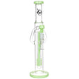 Pulsar Deep Pocket Tube Recycler Water Pipe, 16" tall, 14mm female joint, clear with black accents, front view