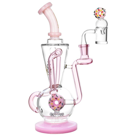 Pulsar Delectable Donut Recycler Dab Rig with Borosilicate Glass, 14mm Female Joint, Front View