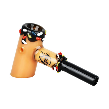 Pulsar Delicious Dunker Donut Hammer Pipe in Black, 4" Borosilicate Glass, Side View
