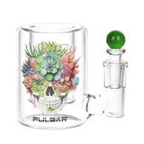 Pulsar Design Series Isopropyl Cleaning Station with vibrant skull and succulent design, front view