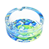 Pulsar Design Series Round Glass Ashtray | 3.4" | Assorted Designs | 6ct Display