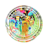 Pulsar Design Series Round Glass Ashtray | 3.4" | Assorted Designs | 6ct Display