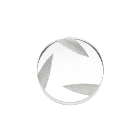 Pulsar Diamond Cut Flat Spin Channel Carb Cap, 30mm Borosilicate Glass, Top View