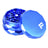 Pulsar Diamond Faceted Blue Aluminum Grinder, 4-Part, Compact Design, Open View