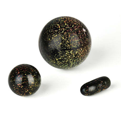 Pulsar Dichro Terp Slurper Marble Set in assorted colors, displayed on white background