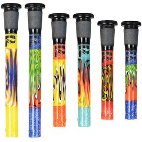 Pulsar Dichro Wigwag Downstems in various colors, 14mm joint size, front view on white background