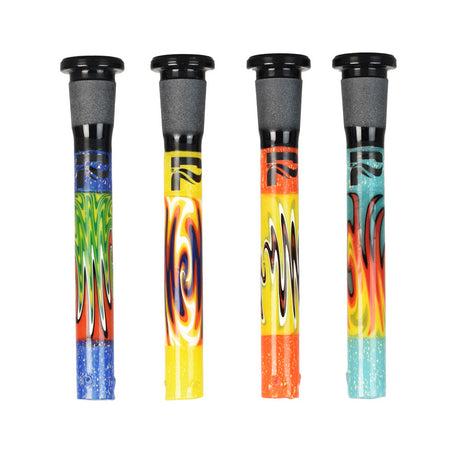 Pulsar Dichro Wigwag Downstems in various colors with fumed color changing design