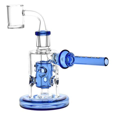 Pulsar Divine Swiss Dab Rig with intricate percolation, 5.75" tall, 14mm female joint, front view on white