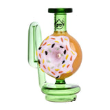 Pulsar Donut Attachment for Puffco Peak/Pro, clear borosilicate glass, front view on white background