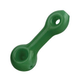 Pulsar Donut Handpipe - Green 3.5" Borosilicate Glass Spoon Pipe, Top View