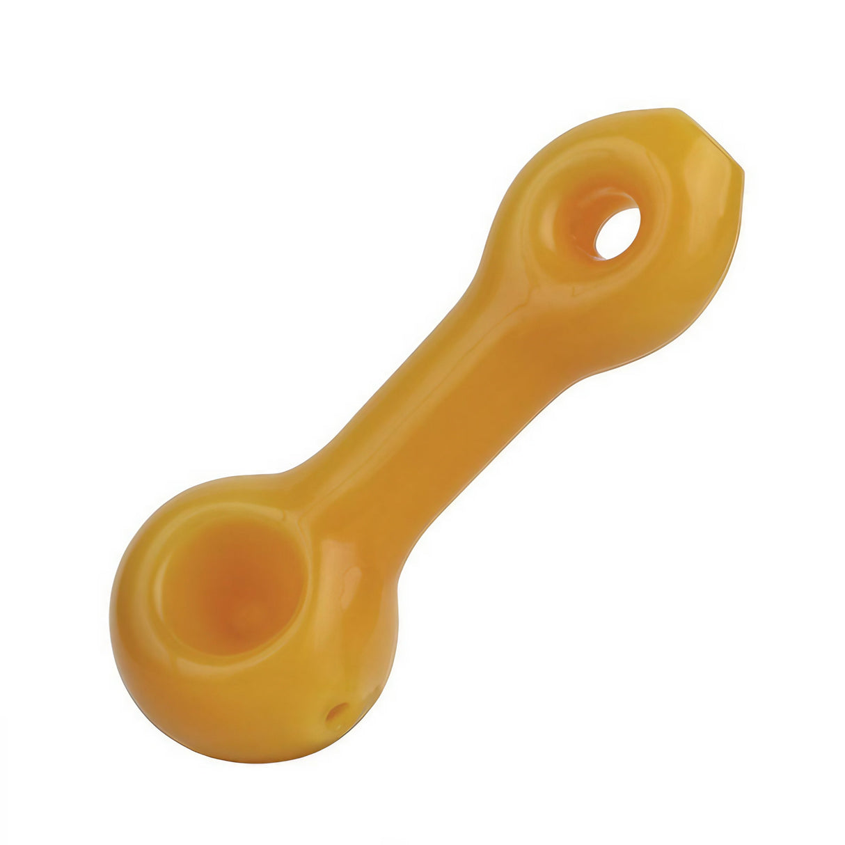 Pulsar Donut Handpipe - 3.5" Borosilicate Glass Spoon Pipe in Assorted Colors, Top View