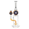 Pulsar Donut Love Water Pipe in Purple, 13" Tall, 14mm Female Joint, Borosilicate Glass, Front View