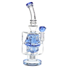 Pulsar Double Swiss Perc Blocks Glass Water Pipe | 12.5" | 14mm F