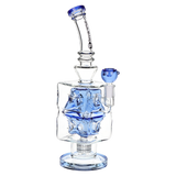 Pulsar Double Swiss Perc Blocks Glass Water Pipe | 12.5" | 14mm F