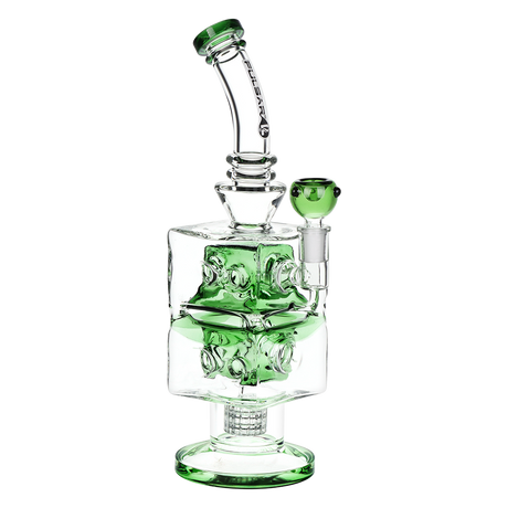 Pulsar Double Swiss Perc Blocks Glass Water Pipe | 12.5" | 14mm F
