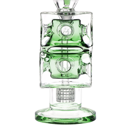Pulsar Double Swiss Perc Blocks Glass Water Pipe | 12.5" | 14mm F