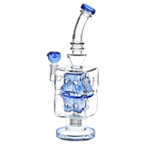 Pulsar Double Swiss Perc Blocks Glass Water Pipe | 12.5" | 14mm F
