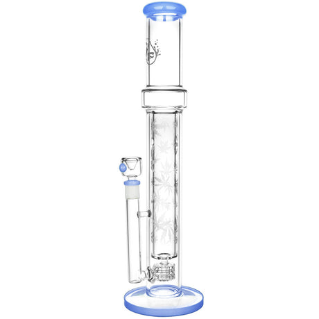 Pulsar Double Wall Perc Tube Water Pipe, 16.75" tall, front view with matrix percolator and black accents