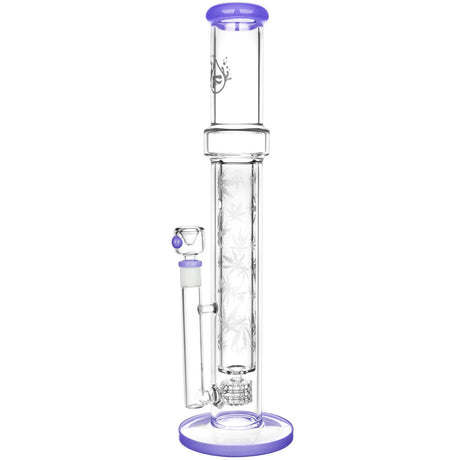 Pulsar Double Wall Perc Tube Water Pipe, 16.75" tall, 14mm female joint, with Matrix percolator and black accents