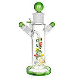 Pulsar Doubled Up Water Pipe with Disc Percolator, Dual Mouthpieces, 18.5" Tall, 14mm F Joint