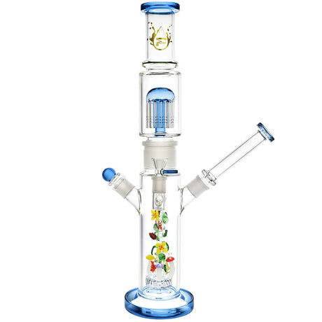 Pulsar Doubled Up Water Pipe with Disc Percolator, 18.5" Height, 14mm Female Joint, Front View