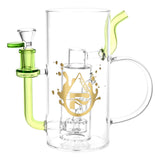 Pulsar Beer Mug Style Recycler Water Pipe, 7" Clear Borosilicate Glass with Disc Percolator