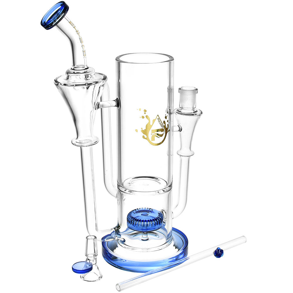 Pulsar Highball Water Pipe, 11.5" Clear Borosilicate Glass, 14mm Female Joint, Front View