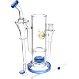 Pulsar Highball Water Pipe, 11.5" Clear Borosilicate Glass, 14mm Female Joint, Front View