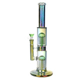 Pulsar Dub Chamber Water Pipe, Electro Etched, 13.75" tall, 14mm Female Joint, Borosilicate Glass