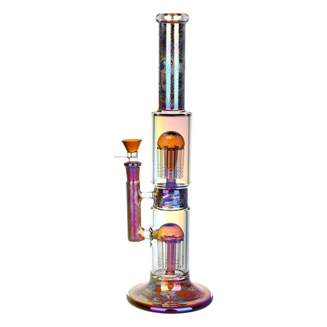 Pulsar Dub Chamber Water Pipe, Electro Etched, 13.75", 14mm Female, Borosilicate Glass, Black Color