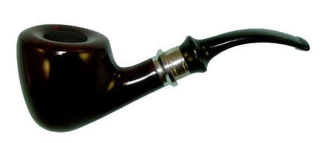 Pulsar Dublin Wood Tobacco Pipe, 5.5" classic hand pipe, side view on white background