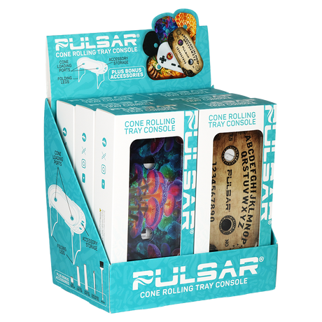 Pulsar Elevated Cone Rolling Tray Console | 9.25"x4.2" | Series 2 Assortment | 6ct Display