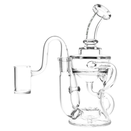 Pulsar Enchanted 7" Recycler Rig with Double Chamber and Banger - Clear Borosilicate Glass