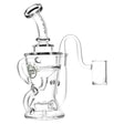 Pulsar Enchanted Recycler Rig, 7" Clear Borosilicate Glass with Double Chamber Design, Front View