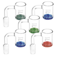 Pulsar 90 degree 14mm male quartz banger 5 pack in assorted colors with a thick bottom bucket