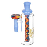 Pulsar Flowing Fantasy Wig Wag Ash Catcher, 14mm 90 Degree, Borosilicate Glass, Front View
