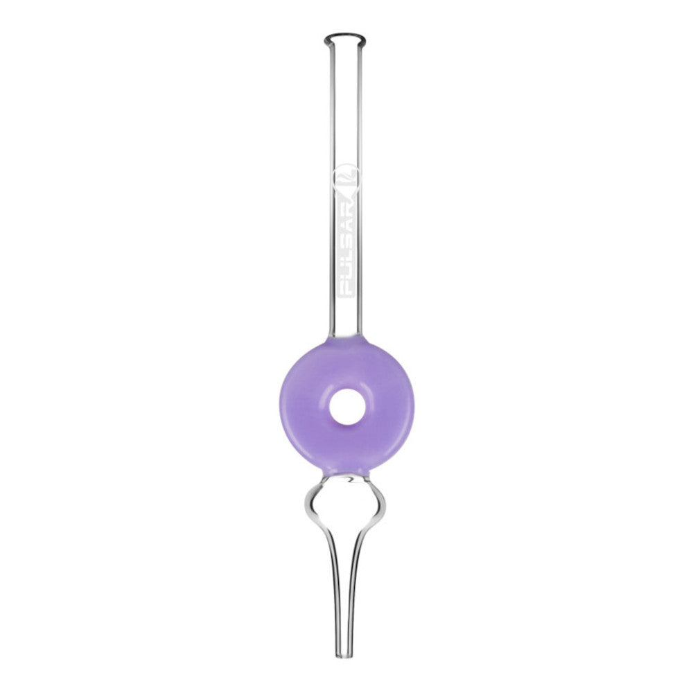 Pulsar Frosted Donut Dab Straw in Borosilicate Glass for Concentrates, Front View