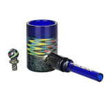 Pulsar Funky Fireflies Hand Pipe for Puffco Proxy, 5.75" with Carb Cap, Borosilicate Glass