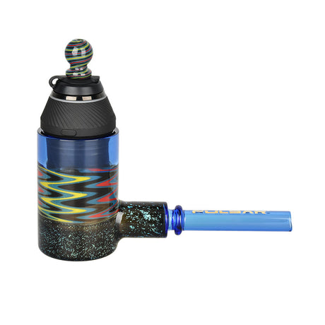 Pulsar Funky Fireflies Hand Pipe for Puffco Proxy, side view with carb cap, 5.75" borosilicate glass