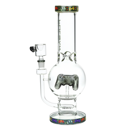 Pulsar Game Time Bubble Base Glass Water Pipe | 12.5" | 14mm F