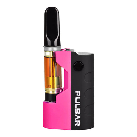 Pulsar GIGI Vaporizer Battery in Pink, compact 2" size, front view on white background