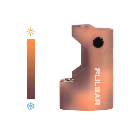 Pulsar GIGI Vaporizer Battery in bronze, compact 2" size, side view on white background