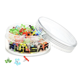 Pulsar Borosilicate Glass Daisy Screens in assorted colors, 8mm diameter, 200 pack