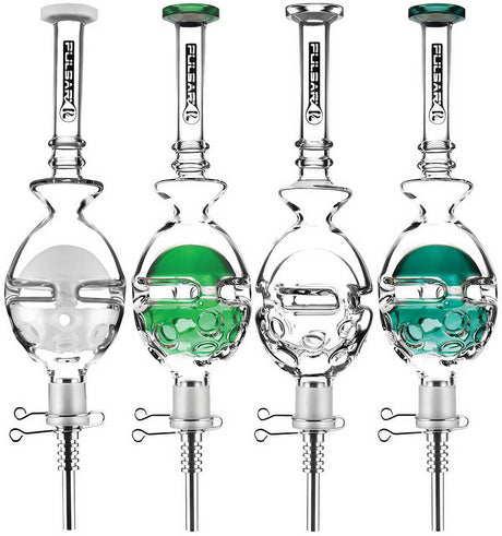 Pulsar Glass Egg Vapor Straws with Titanium Tips, Front View, For Concentrates