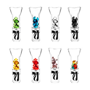 Assorted Pulsar Glass Tips with Colorful Glass Gem Filters, 2" Borosilicate, 48 Pack